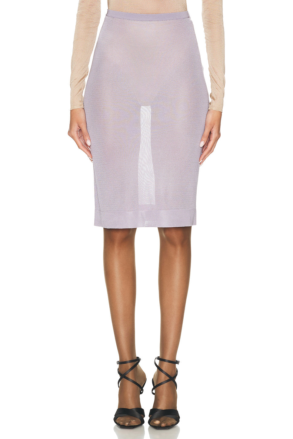 Sheer Midi Skirt