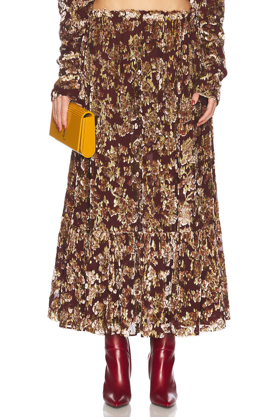 High Waisted Midi Skirt