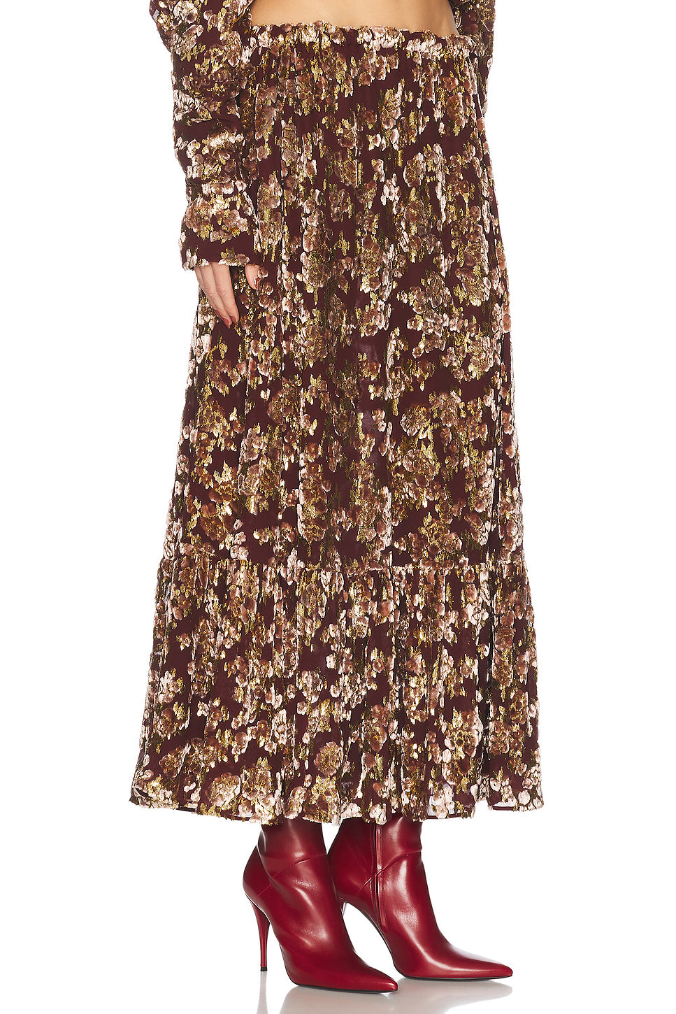 High Waisted Midi Skirt