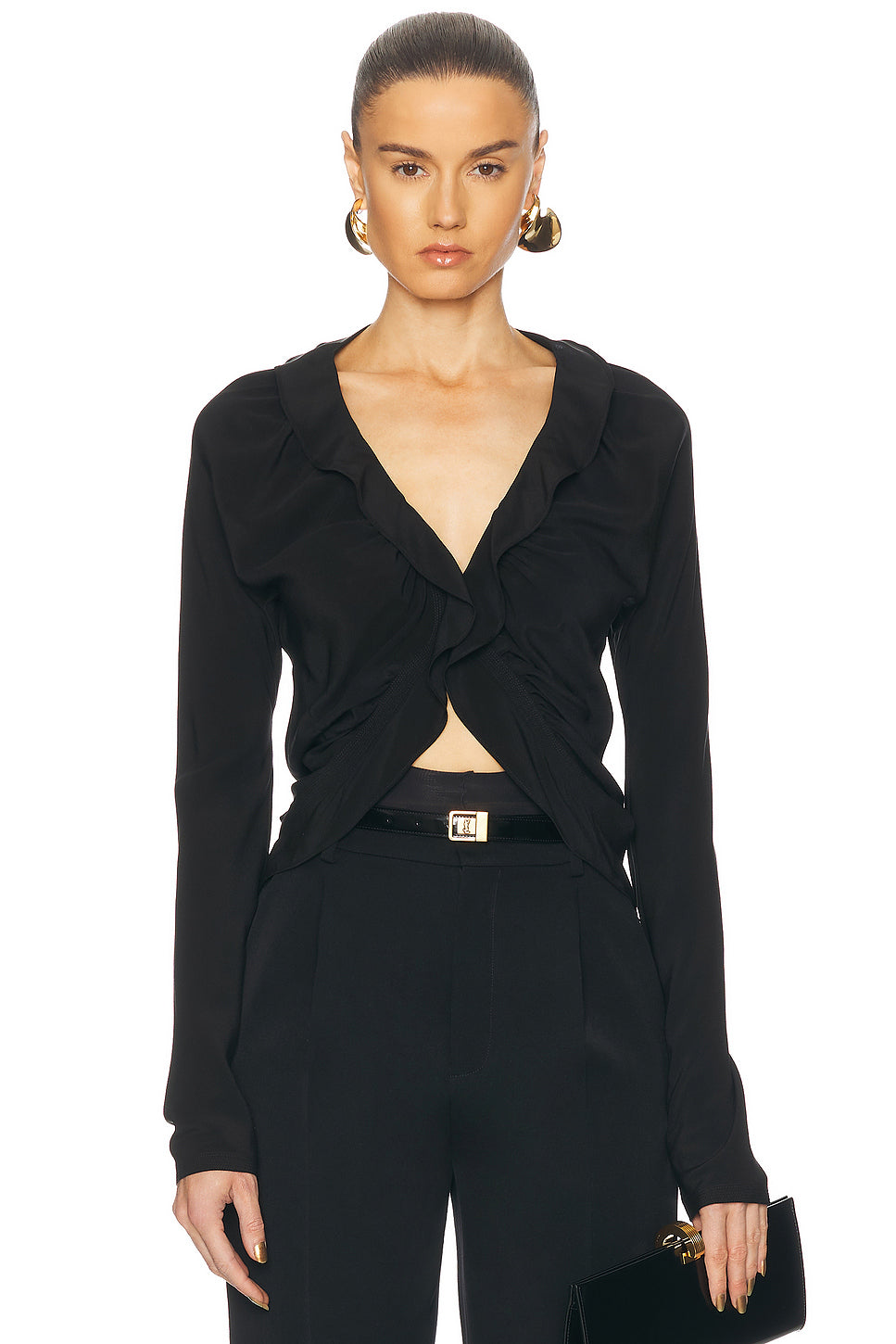 Long Sleeve Ruffle Top