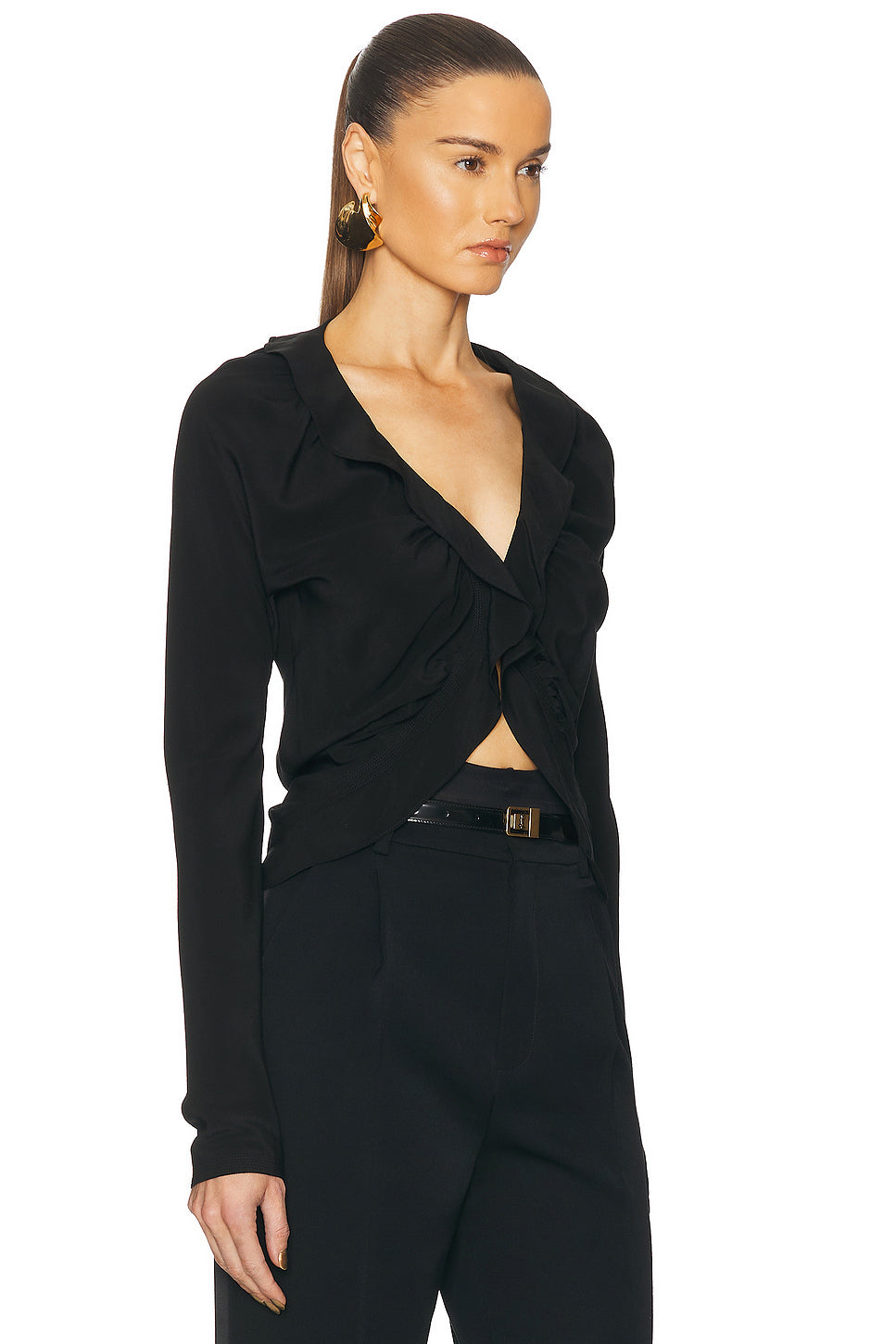 Long Sleeve Ruffle Top