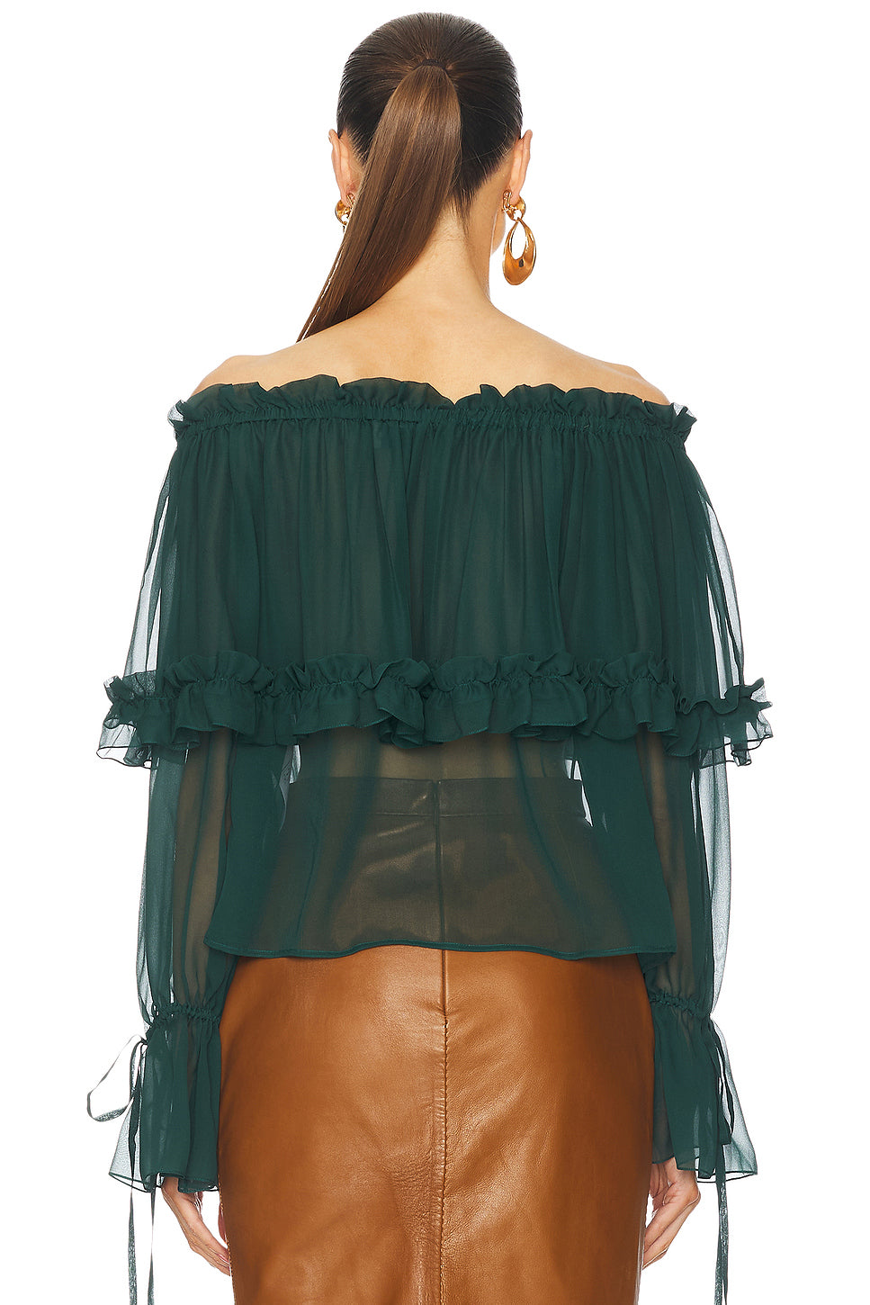 Sheer Off The Shoulder Blouse