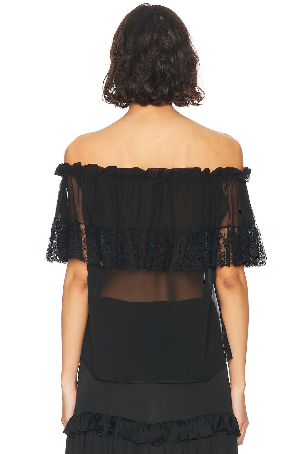 Sheer Off The Shoulder Blouse