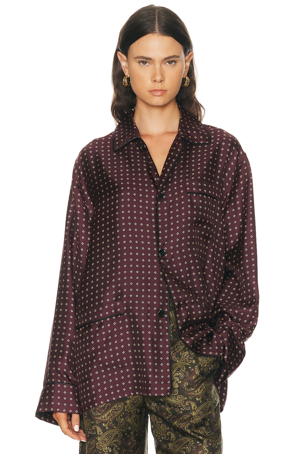 Button Up Pajama Top