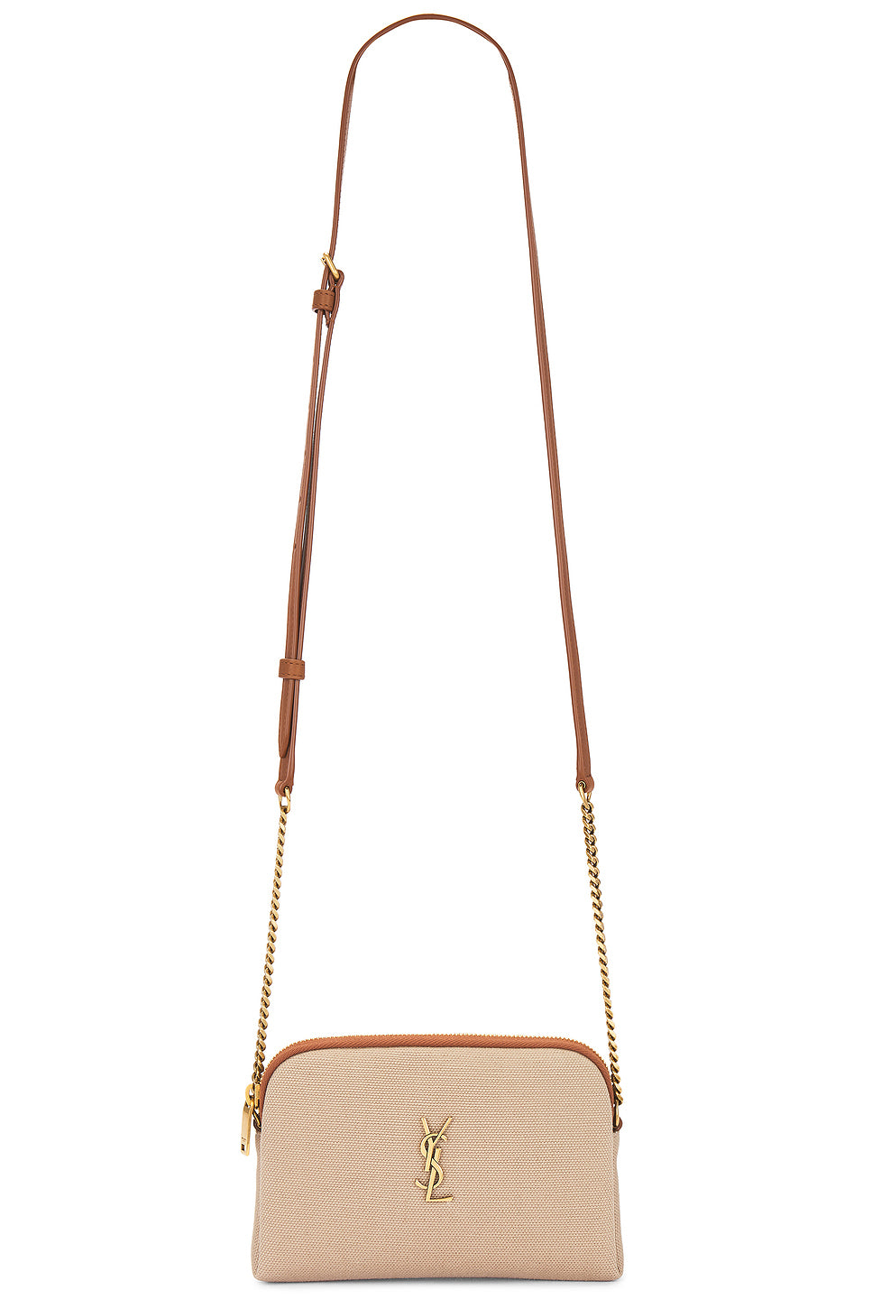 Zipped Pouch Bag With Chain