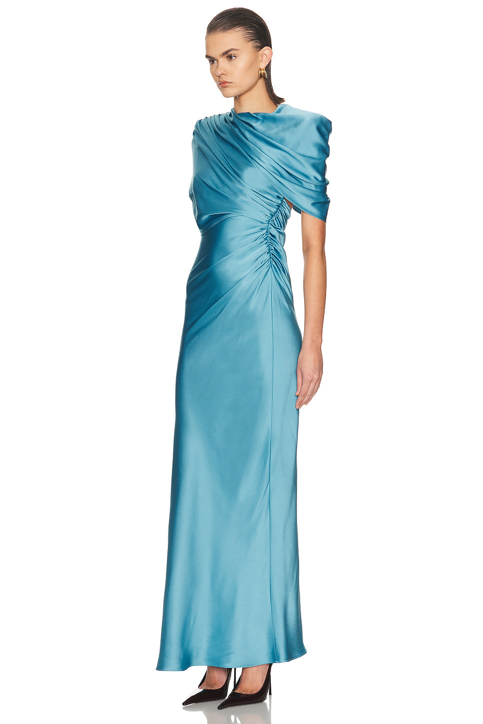 Draped Cape Gown