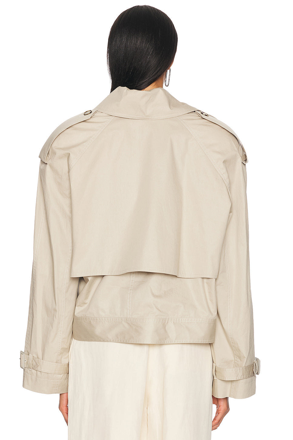 Light Cotton Short Trench Coat
