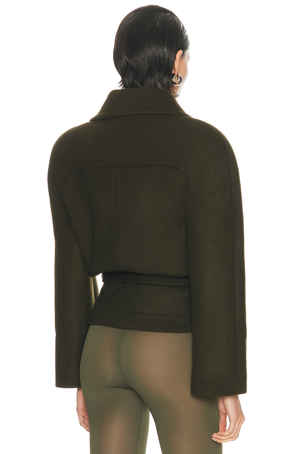 Brushed Wool Short Coat