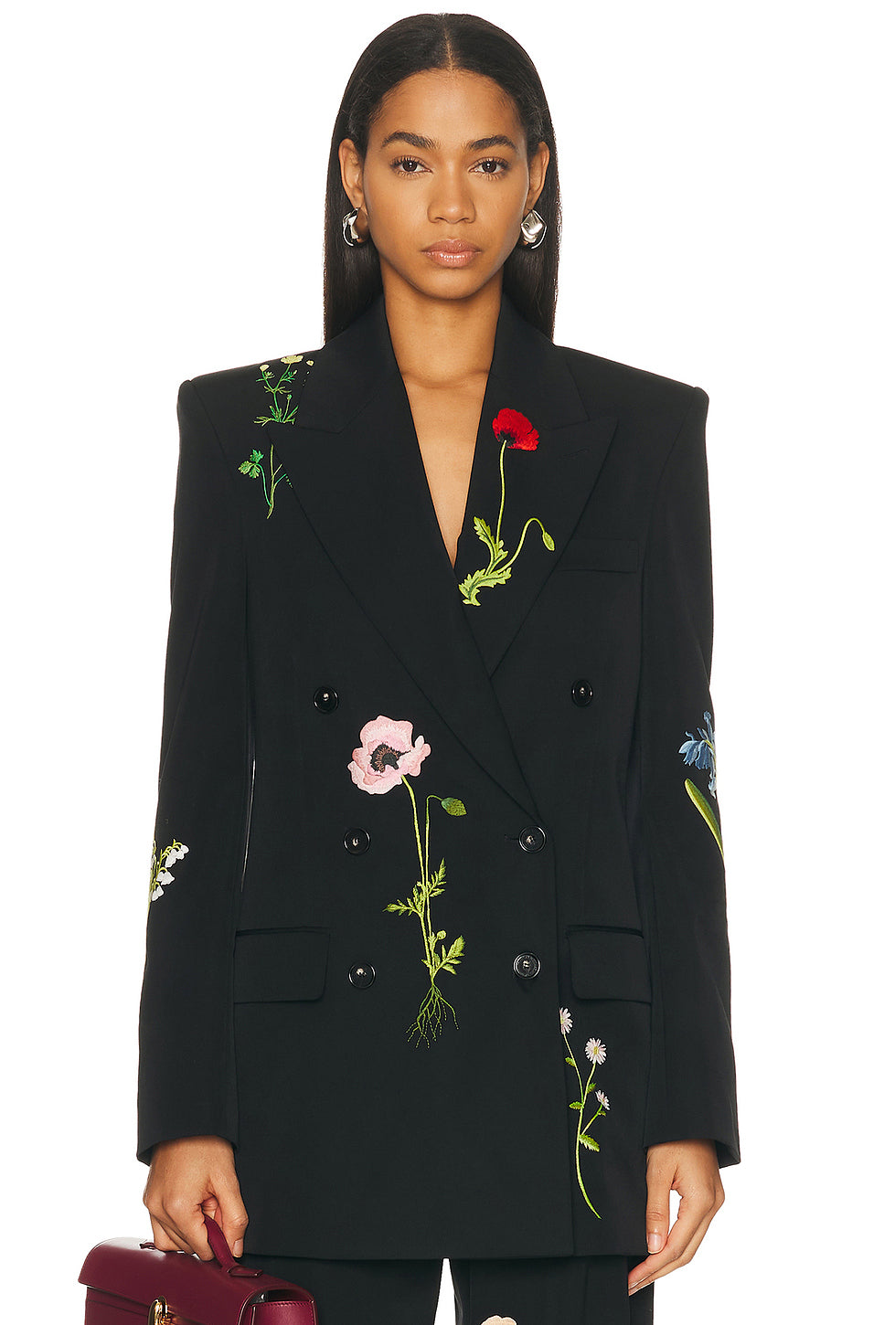 Boyfriend Embroidered Tailored Blazer