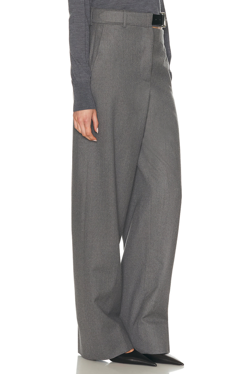 Belted Flannel Trouser