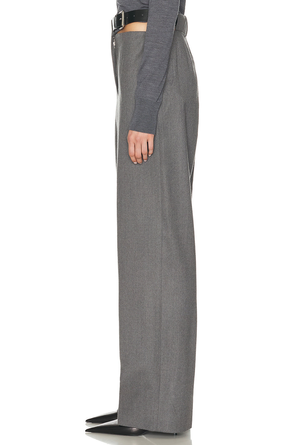 Belted Flannel Trouser