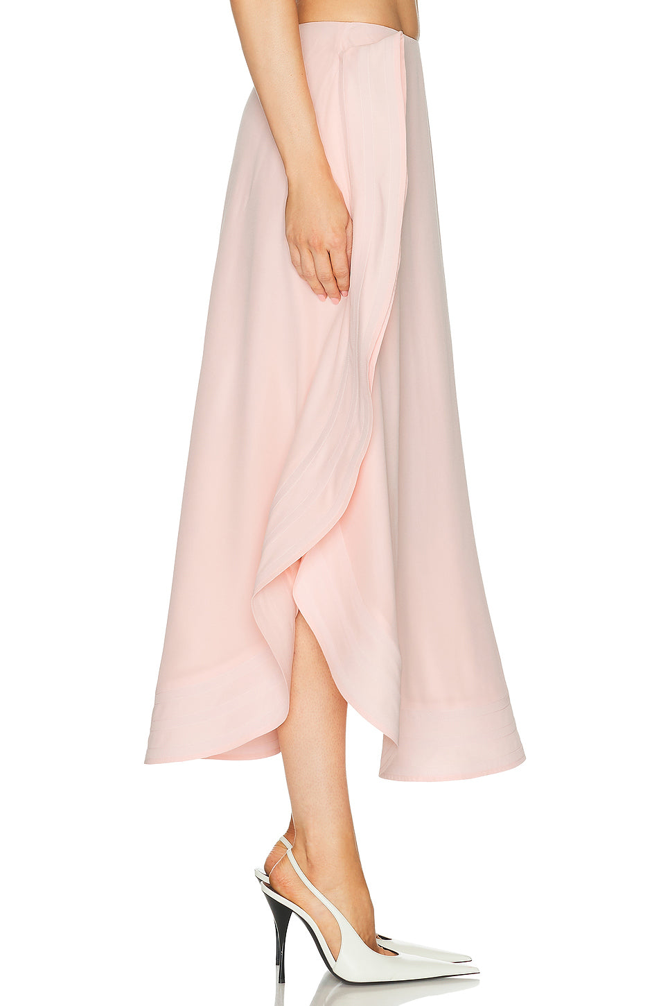 Silk Frill Detail Maxi Skirt