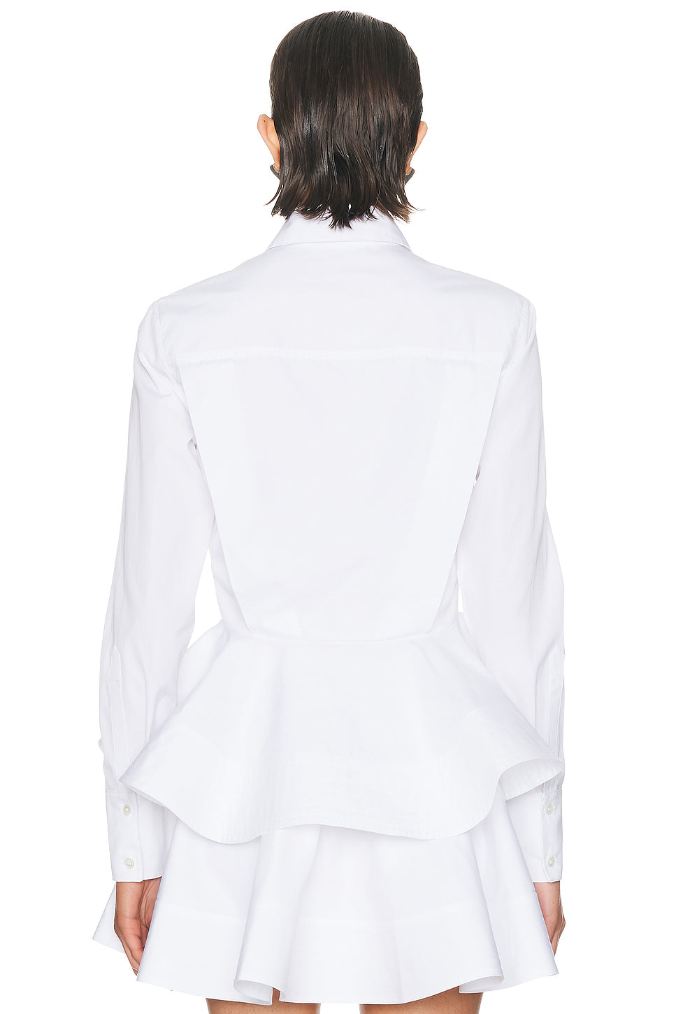 Poplin Peplum Top