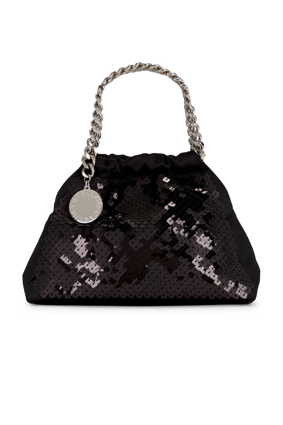 Falabella Pixel Snake Sequins Embroidery Mini Drawstring Bag