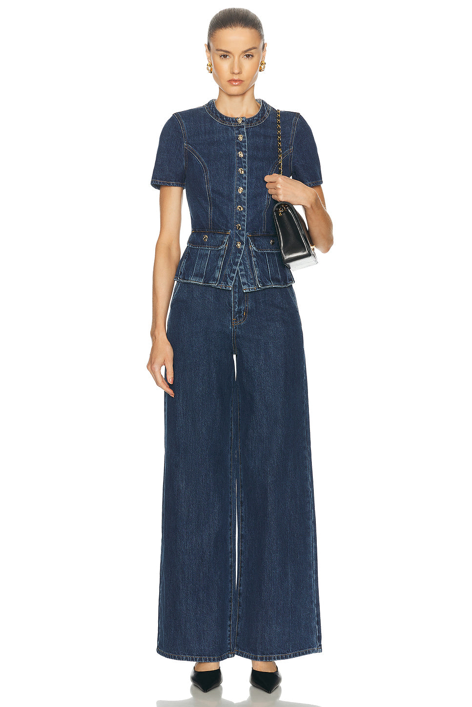 Denim Buttoned Jumpsuit