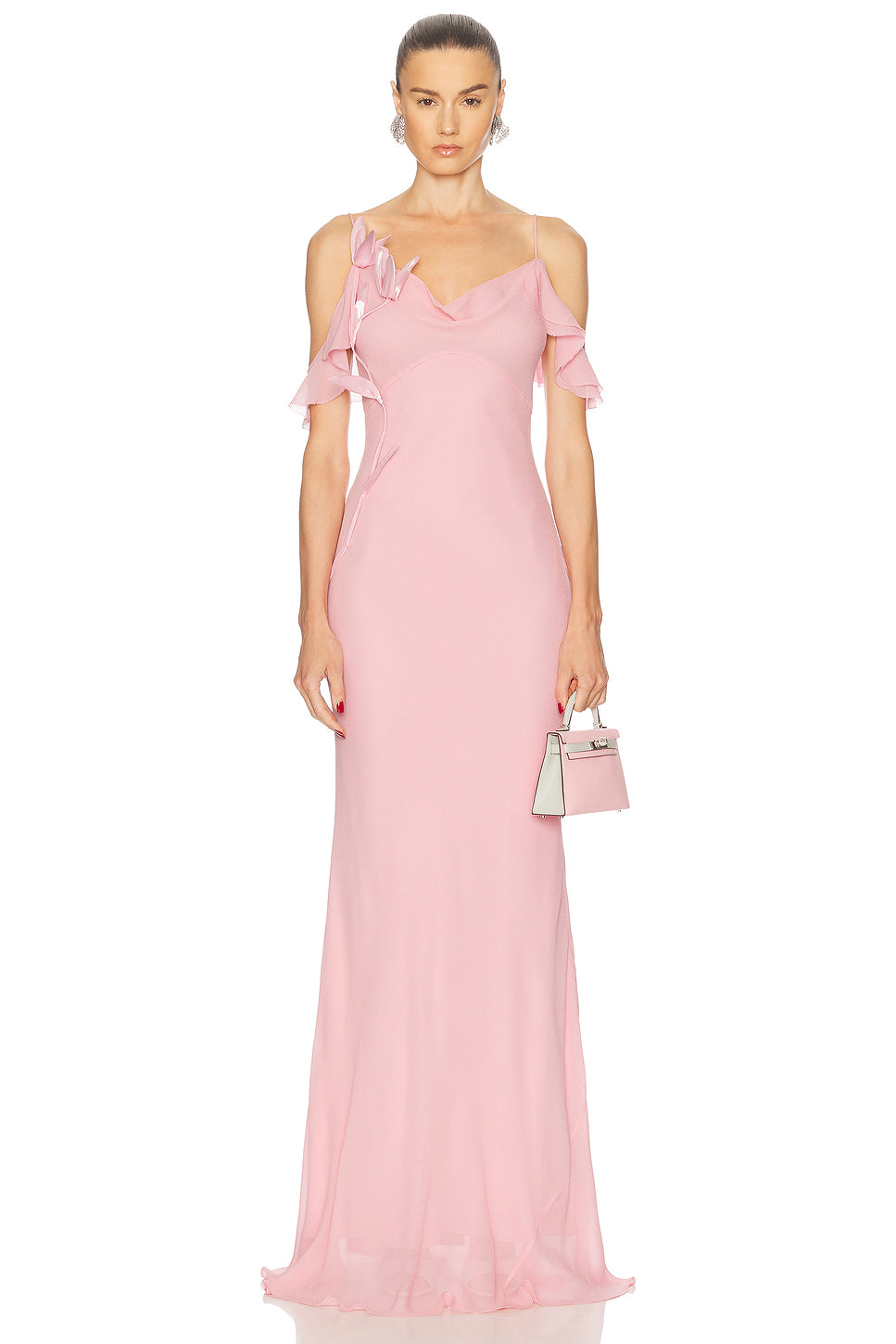 Georgette Flower Maxi Dress