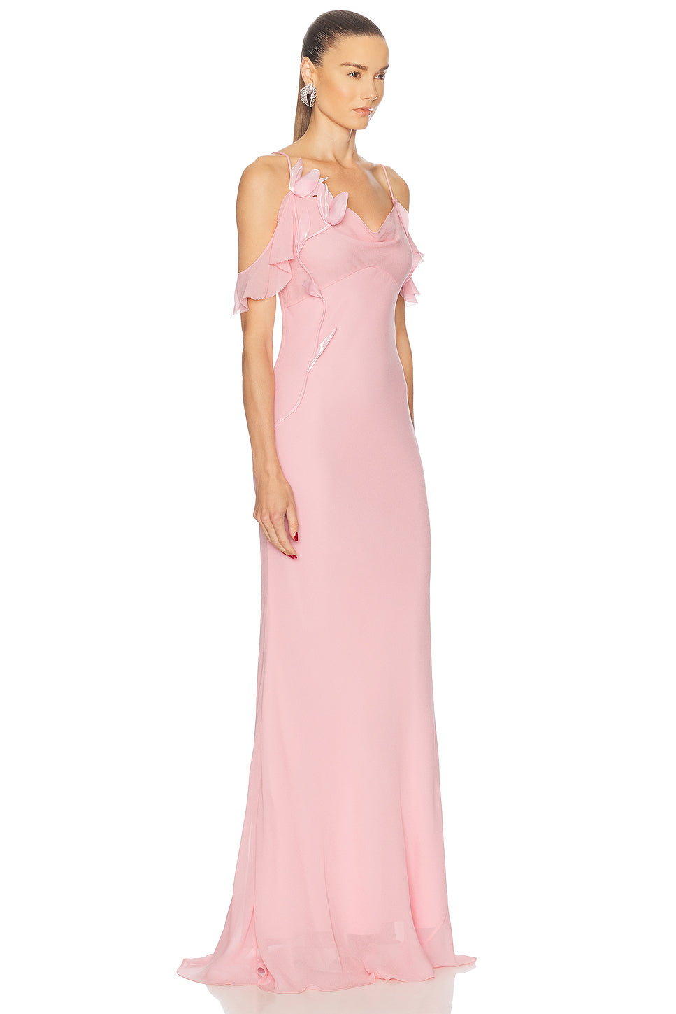 Georgette Flower Maxi Dress