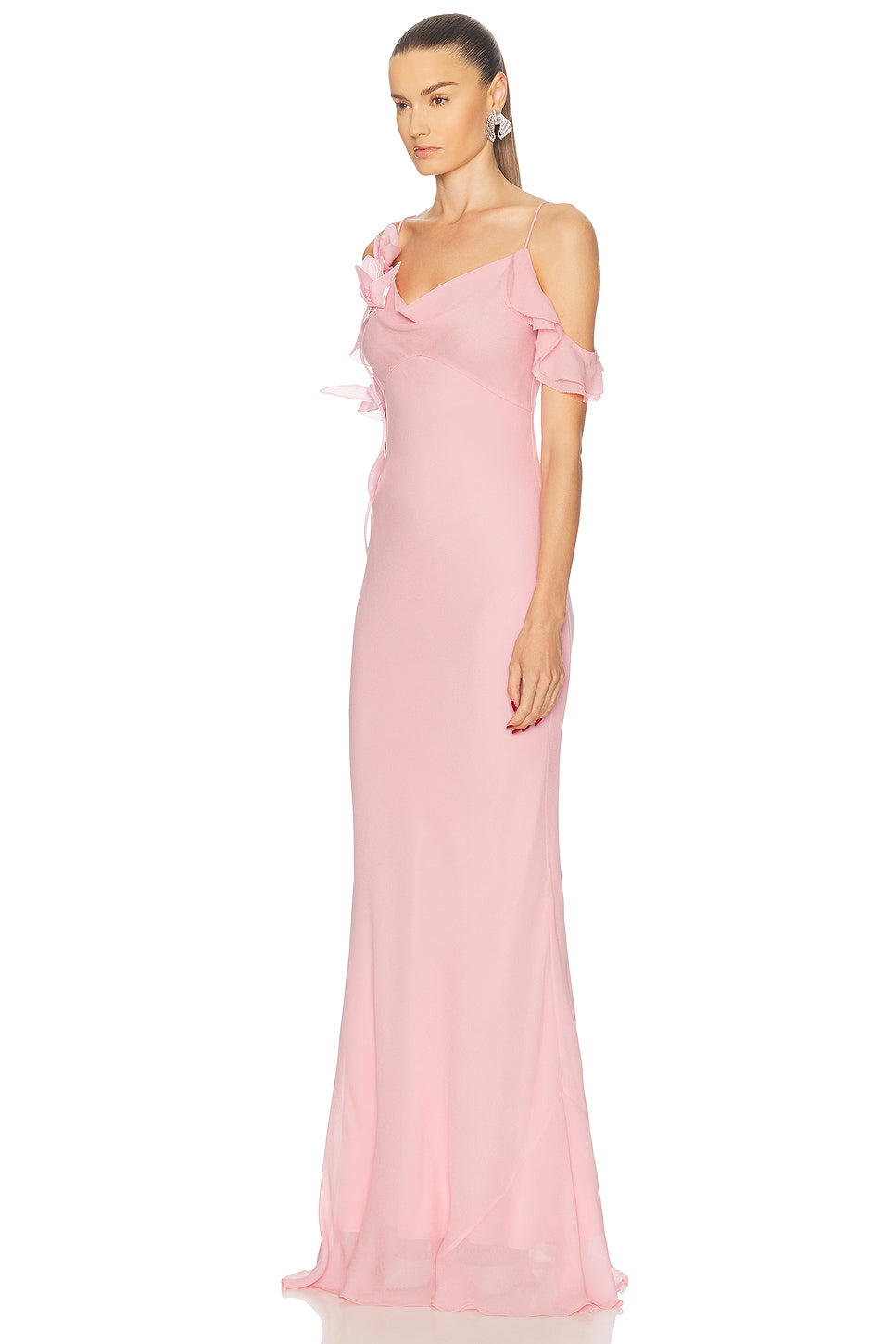 Georgette Flower Maxi Dress