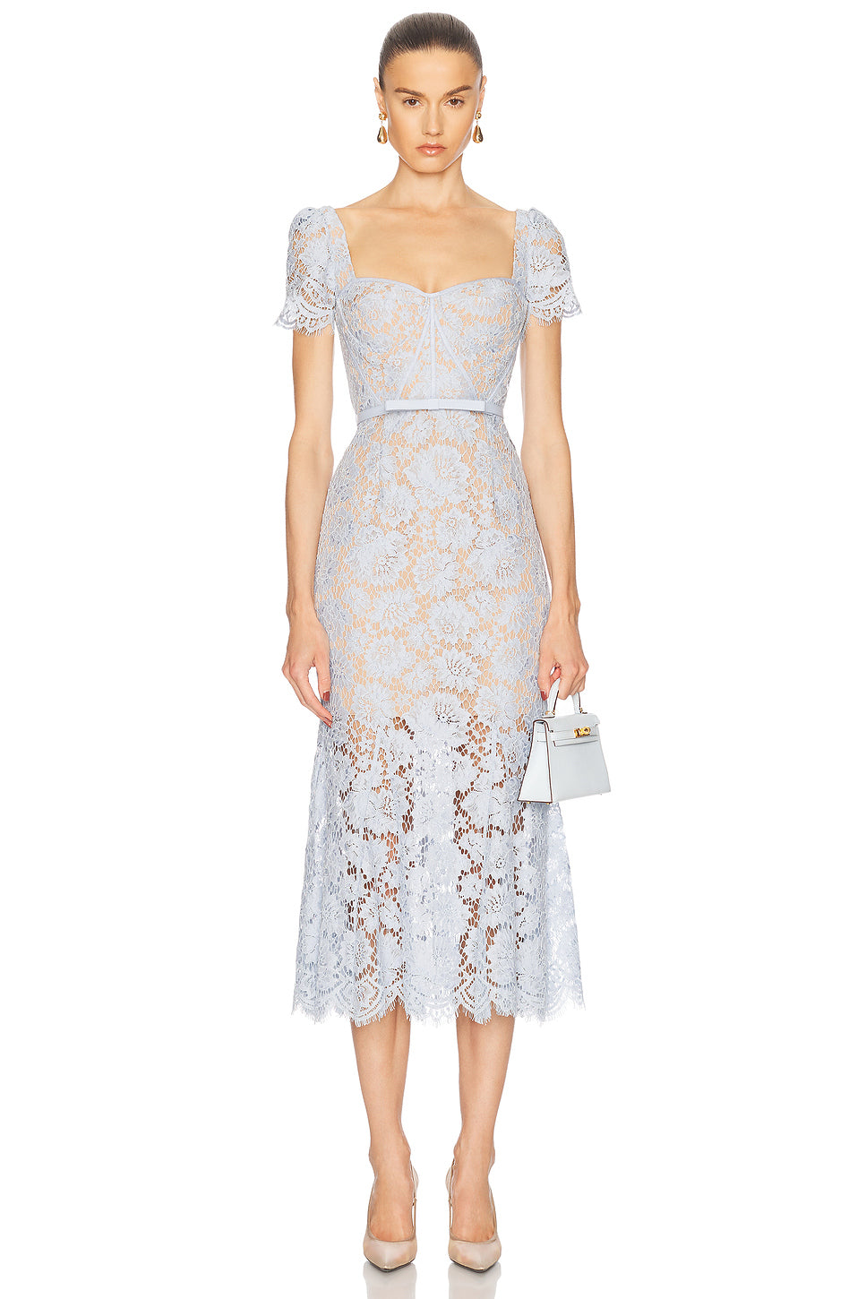 Fine Lace Midi Dress