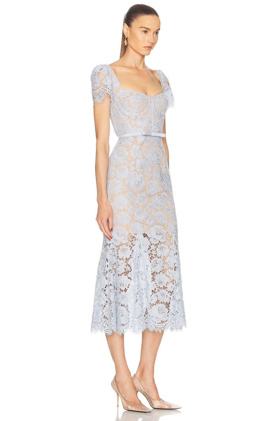 Fine Lace Midi Dress