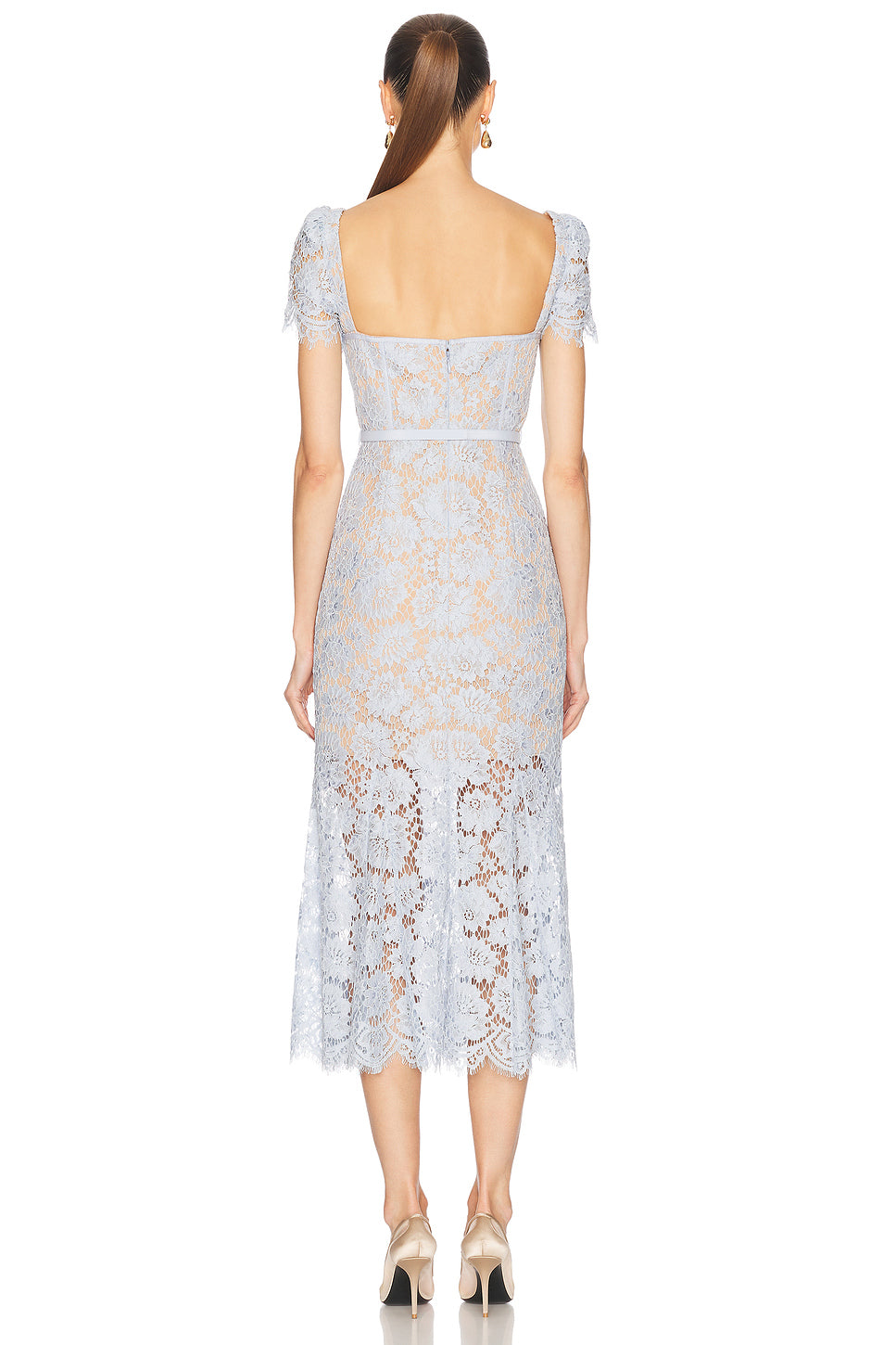 Fine Lace Midi Dress