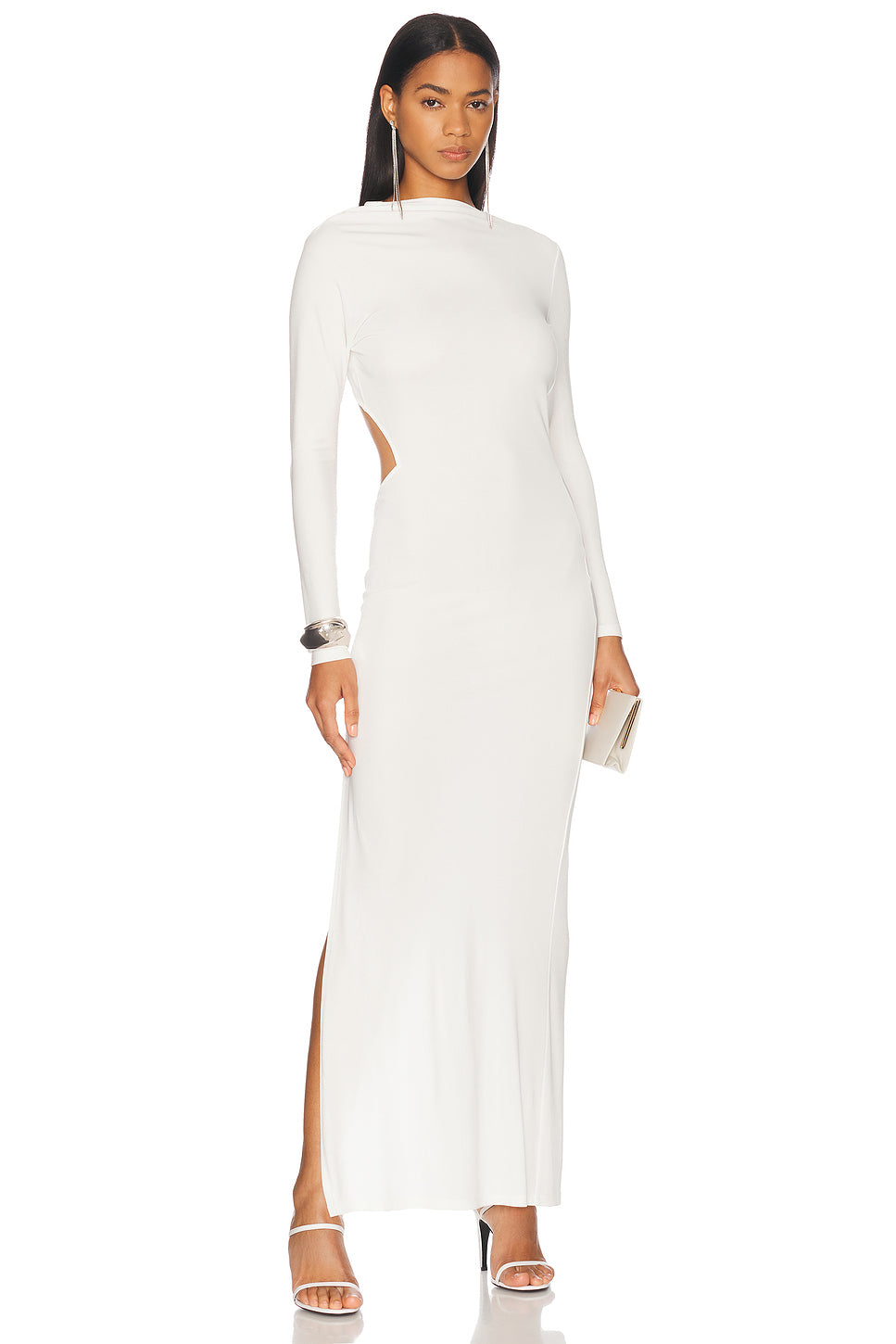 Jersey Gathered Midi Dress