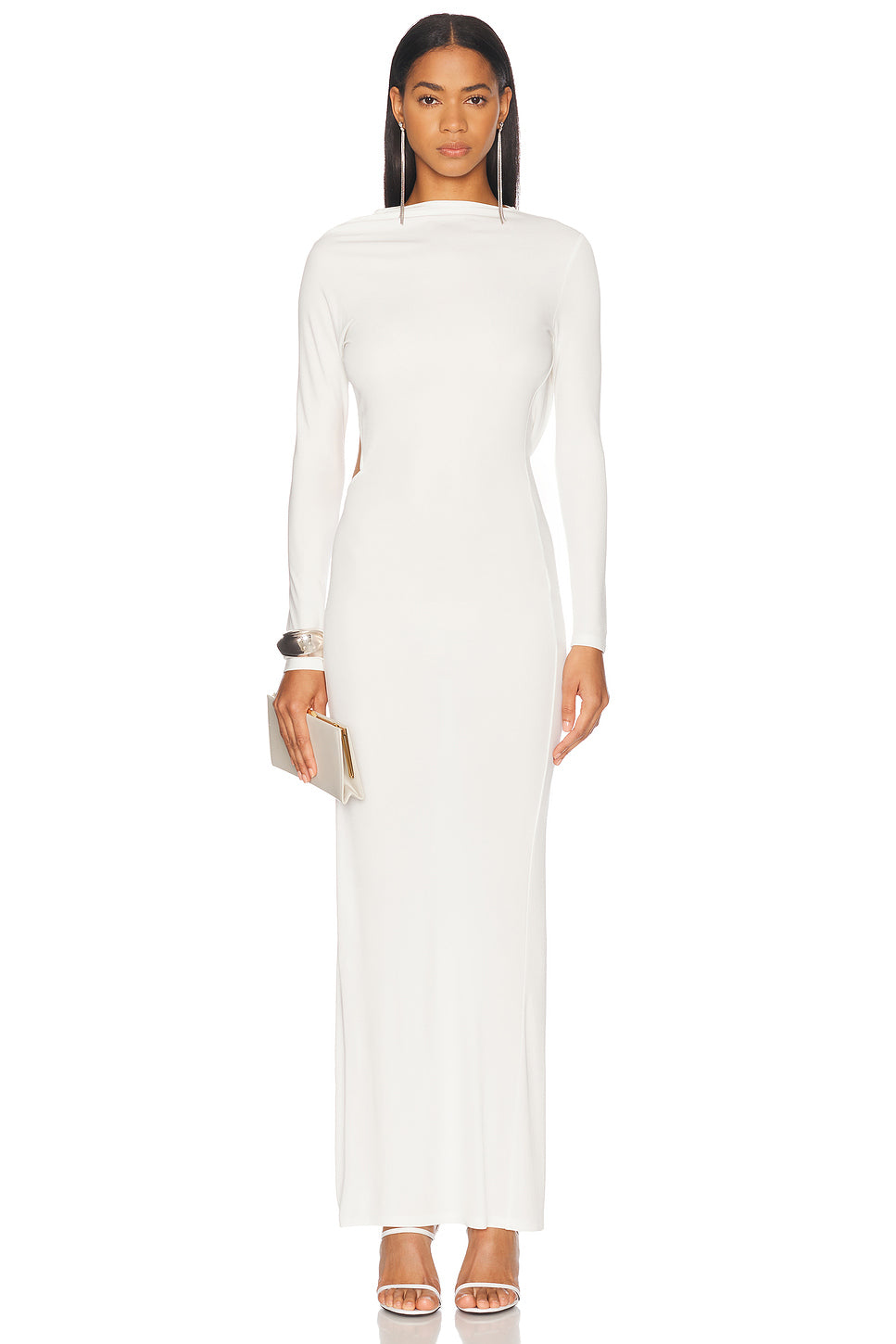 Jersey Gathered Midi Dress