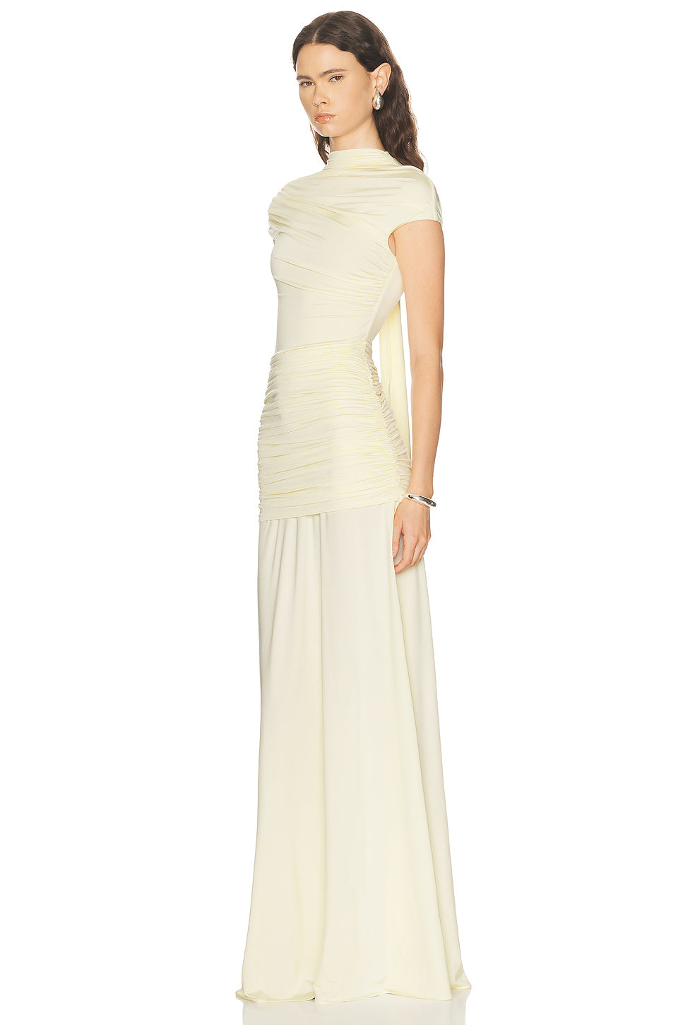 Jersey Draped Maxi Dress
