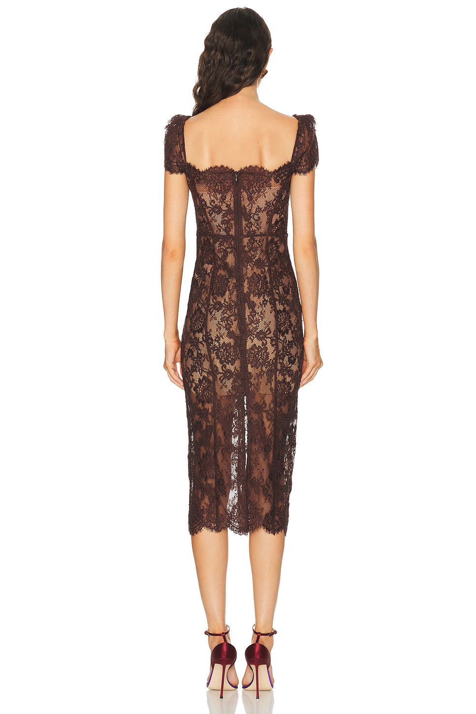 Floral Lace Midi Dress