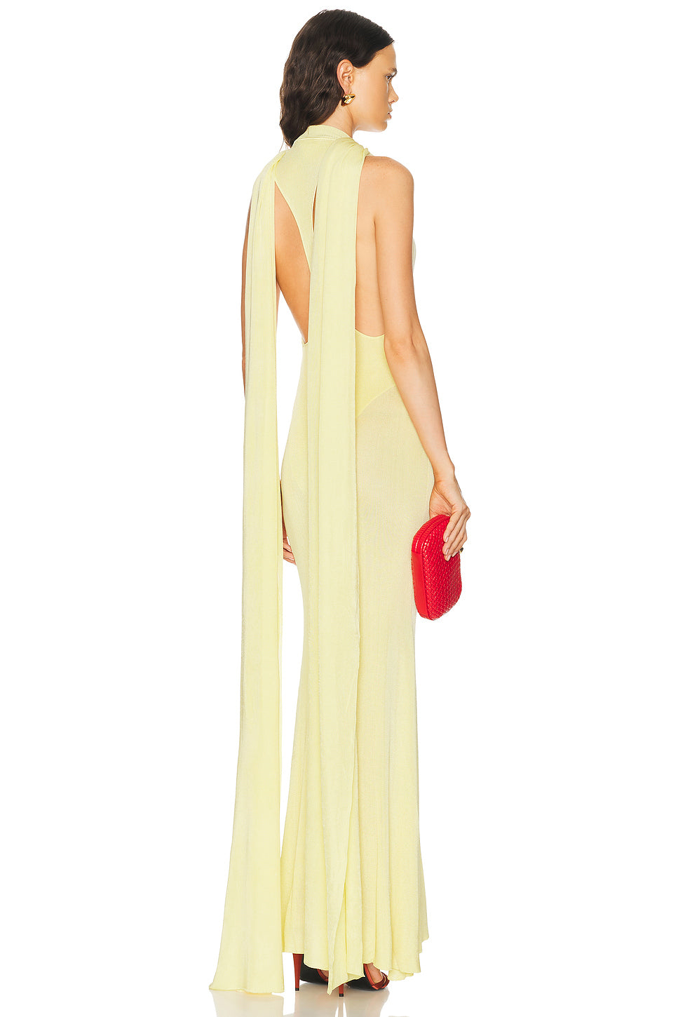 Viscose Knit Scarf Maxi Dress