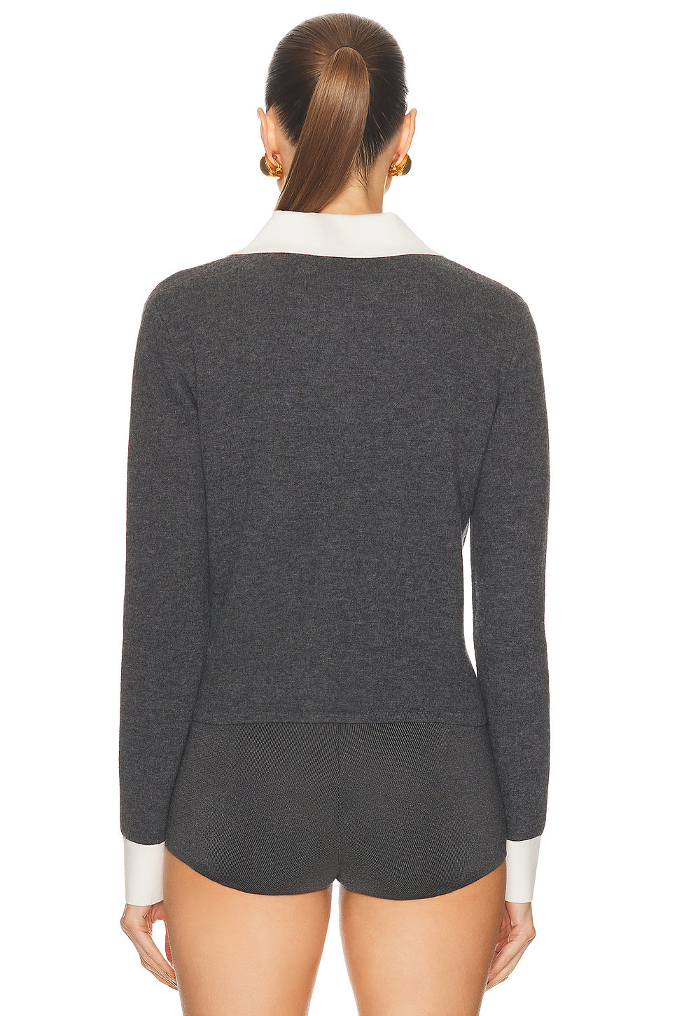 Contrast Collar Cardigan