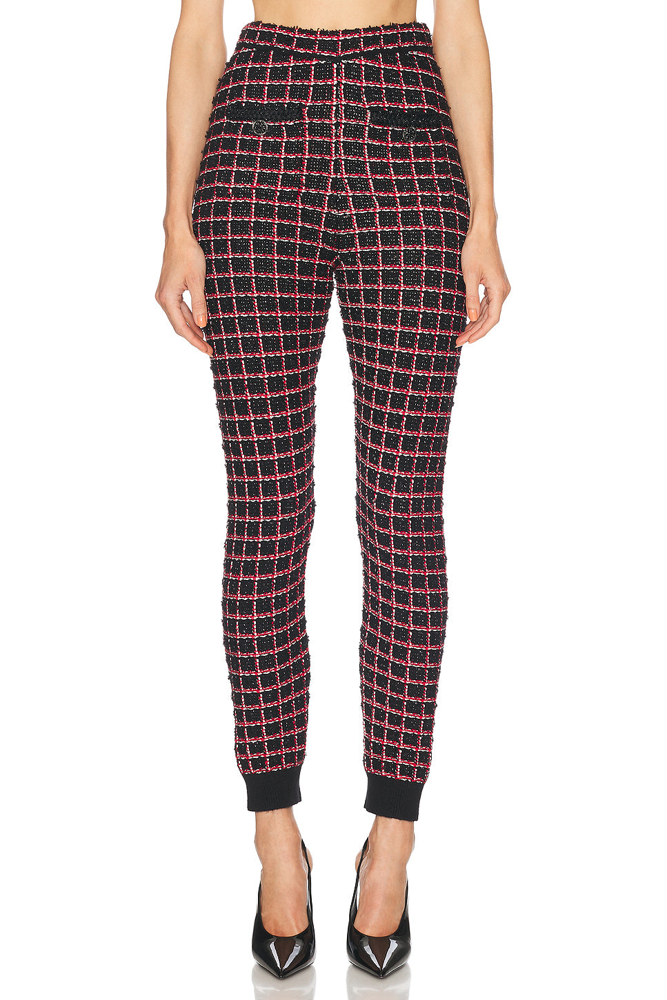 Check Knit Legging
