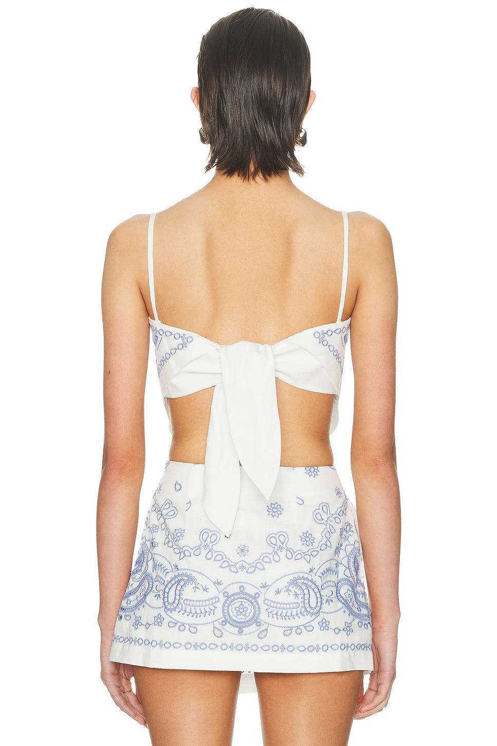 Embroidered Linen Top