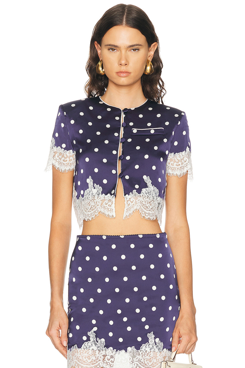 Polka Dot Satin Top