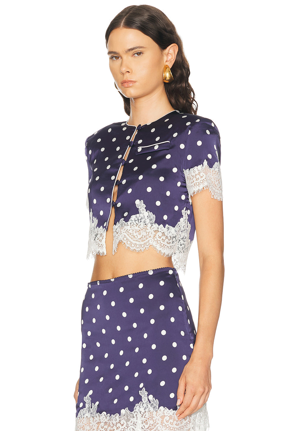 Polka Dot Satin Top