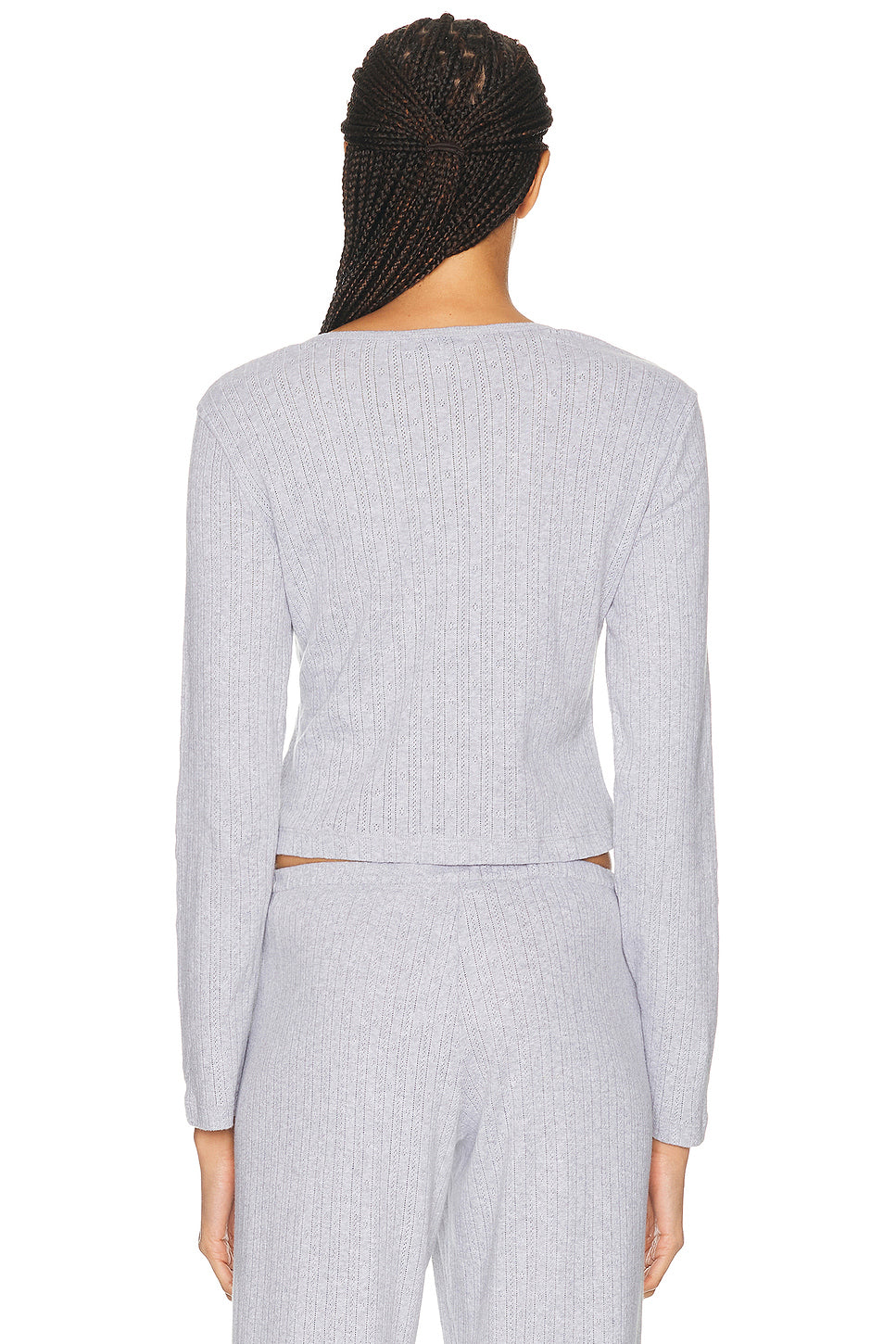 Signature Logo Pointelle Cardigan
