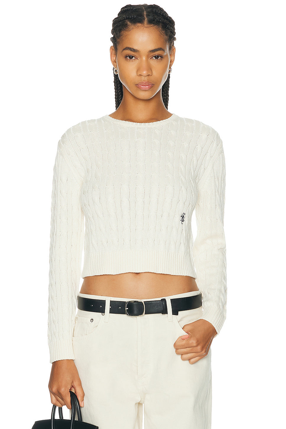Signature Logo Cable Sweater