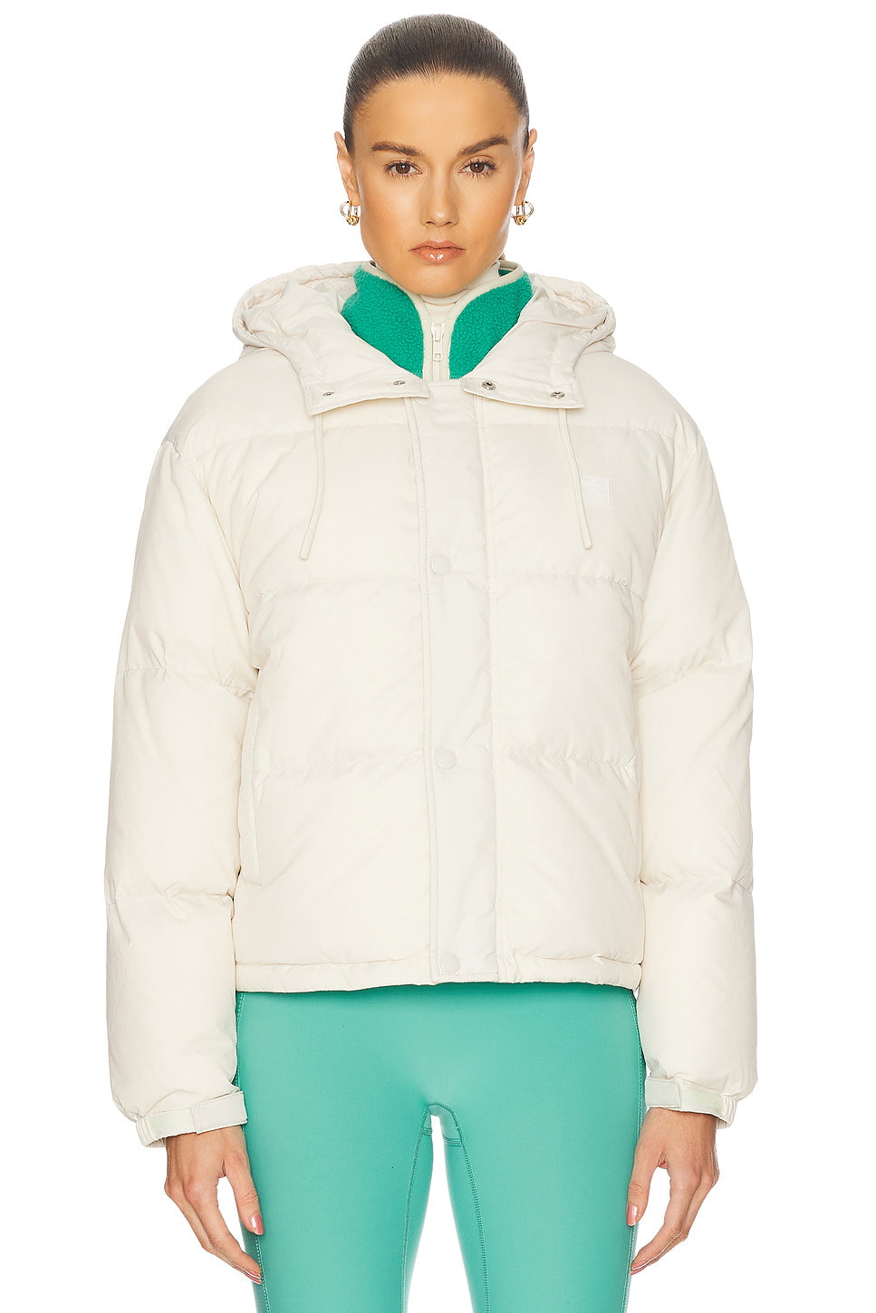 Running Woman Hooded Down Jacket