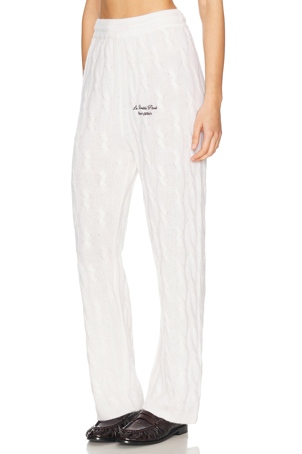 X Le Bristol Paris Faubourg Cable Knit Cashmere Pant