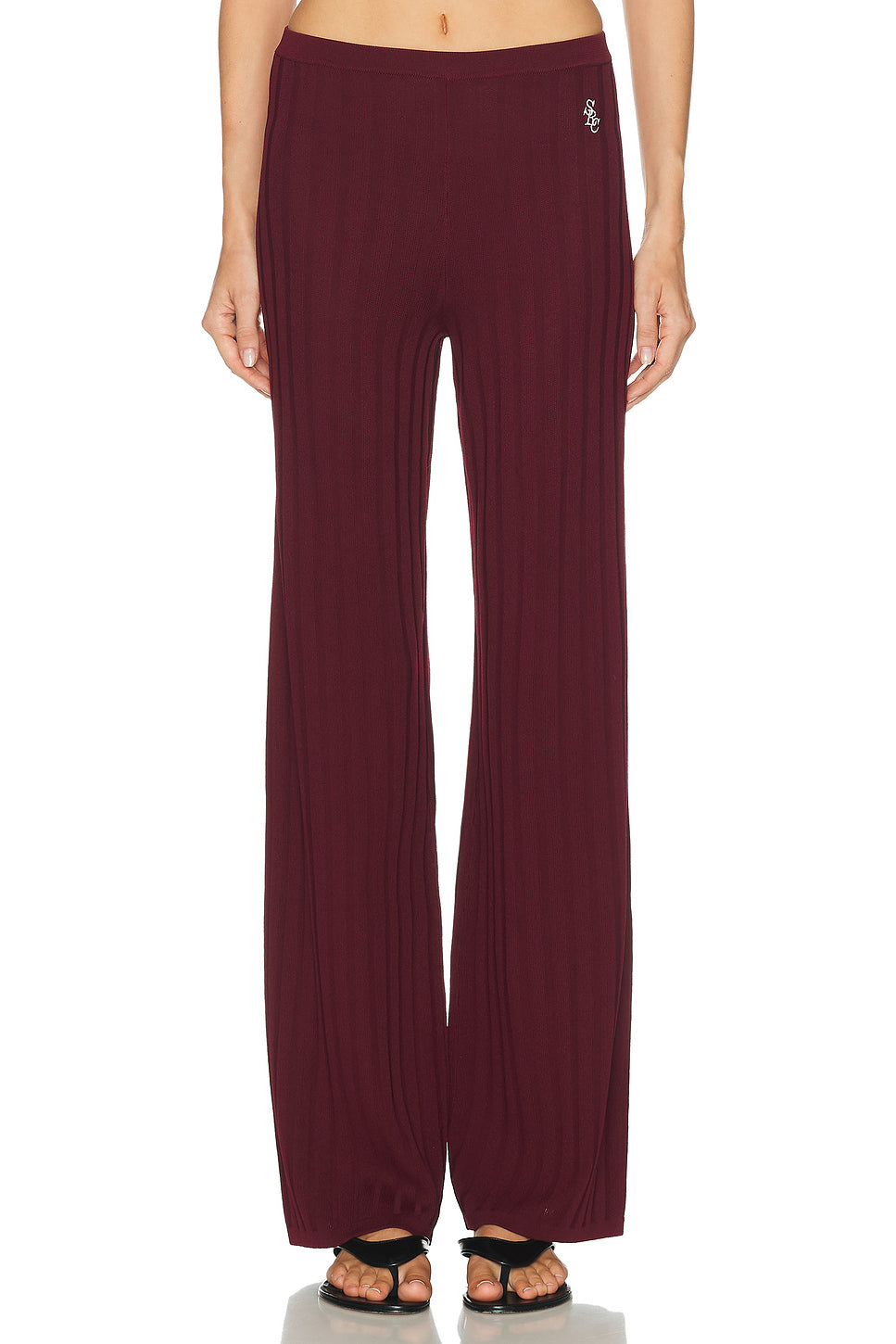 Signature Logo Ribbed Pant