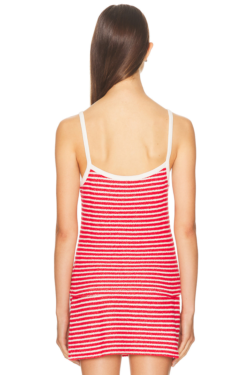 Serif Logo Striped Terry Tank Top