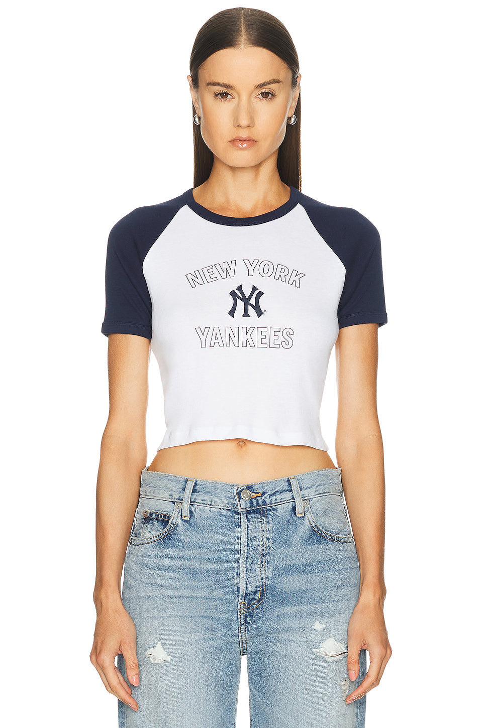 x Yankees Arch Baby Baseball Tee in White