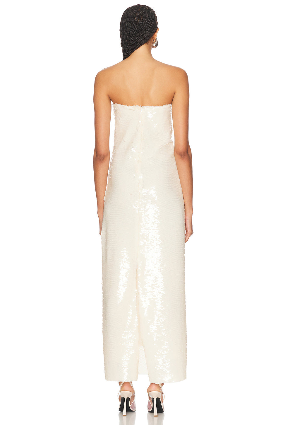 Sequin Strapless Midi Dress