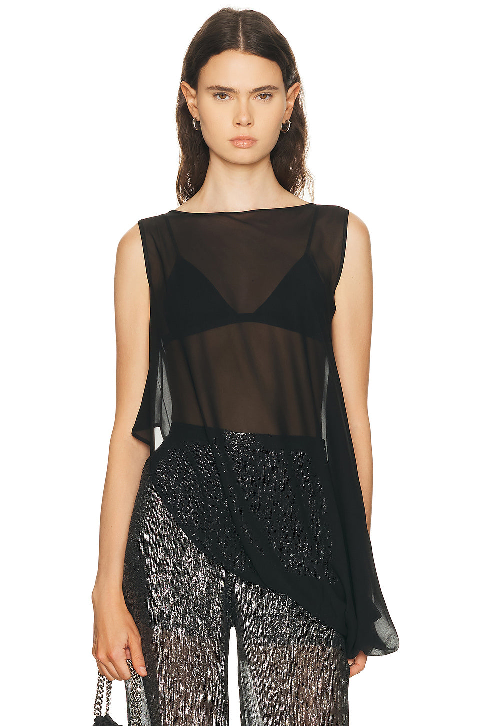 Silk Side Drape Top