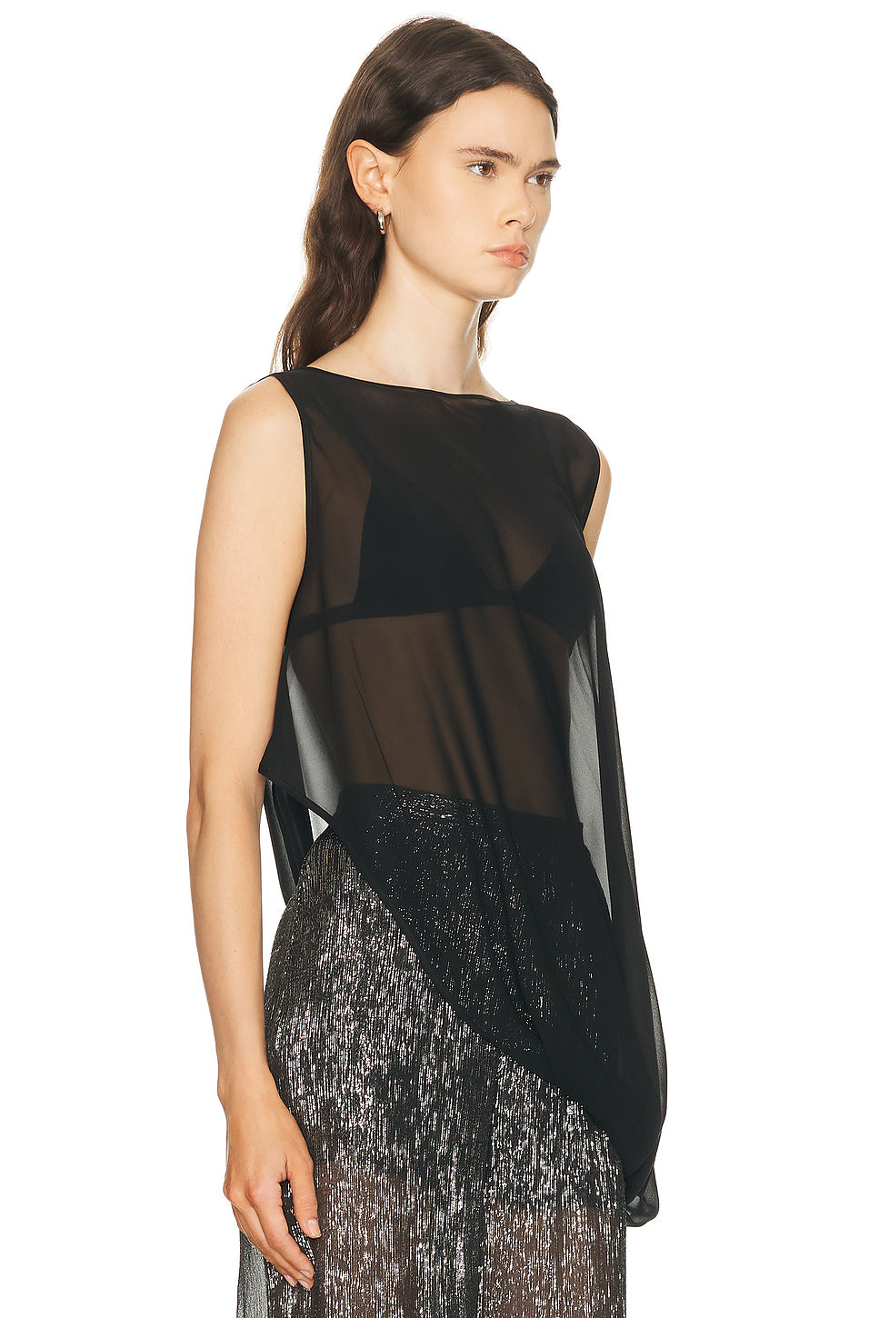 Silk Side Drape Top