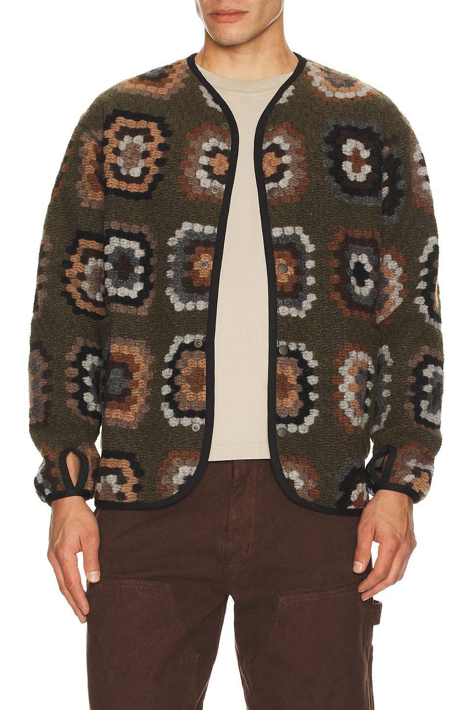 Wool Jacquard Cardigan