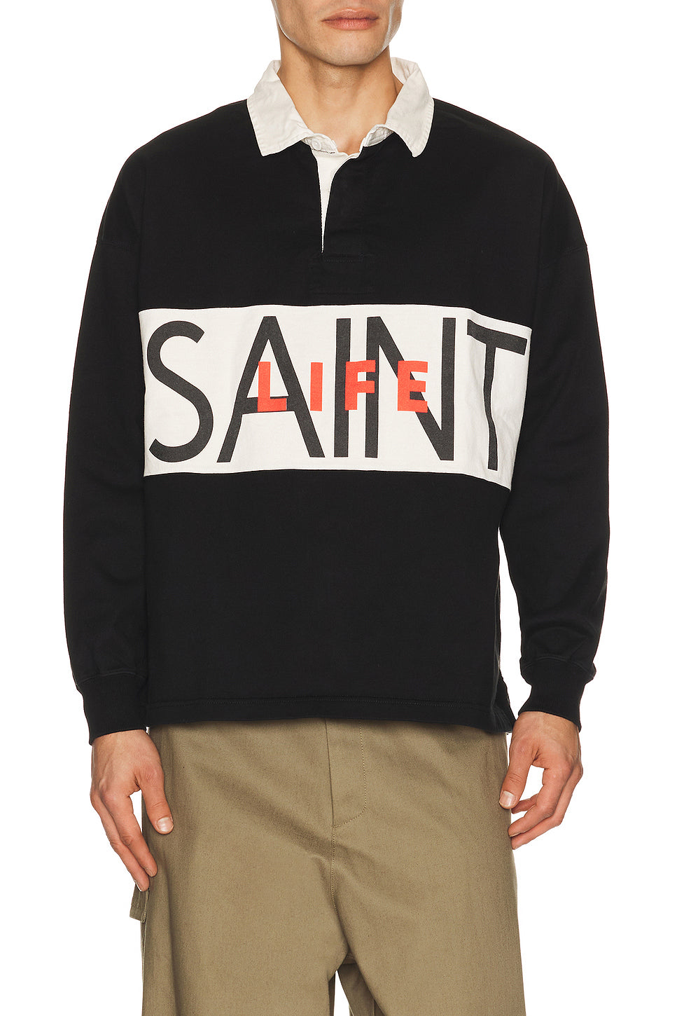 Saint Life Long Sleeve Polo Shirt