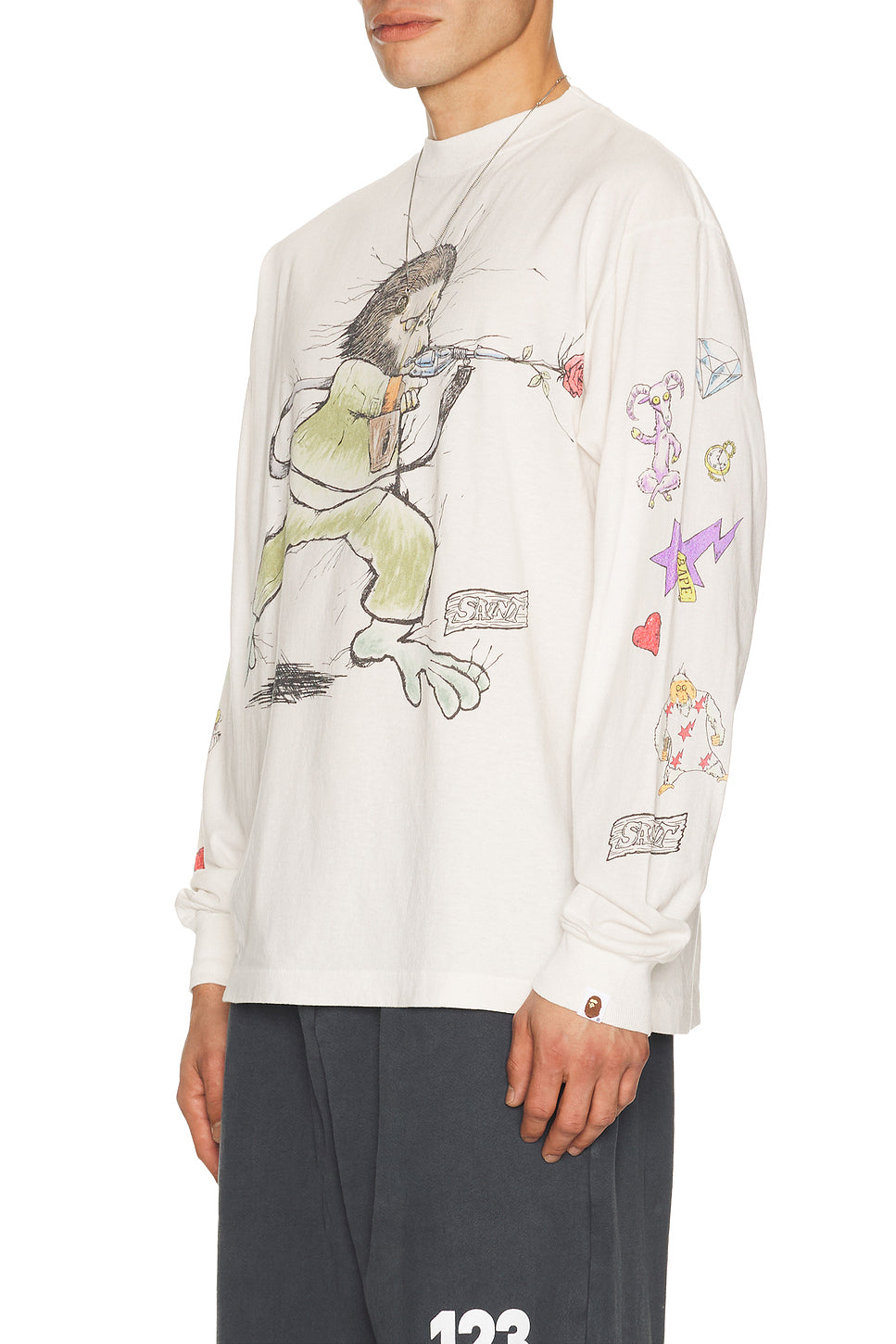 X Bape Running Long Sleeve Tee