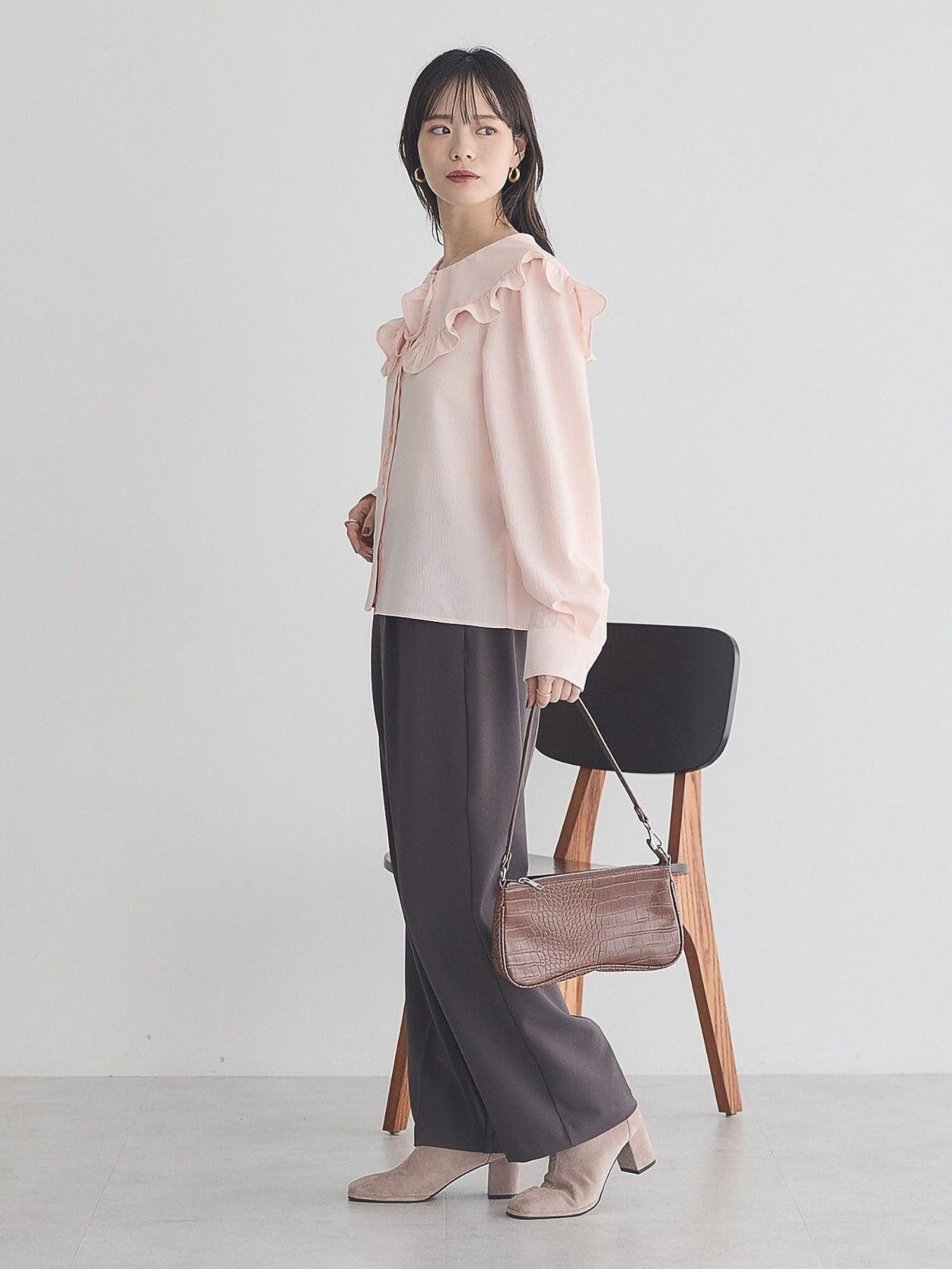 Sae Frilled Sailor Collar Blouse