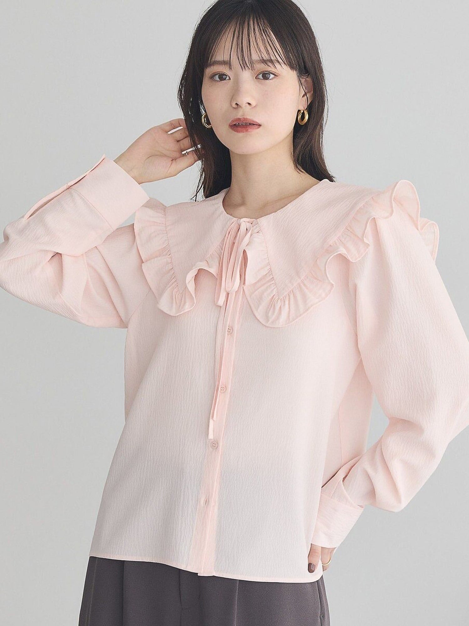 Sae Frilled Sailor Collar Blouse
